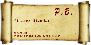 Pitino Bianka névjegykártya